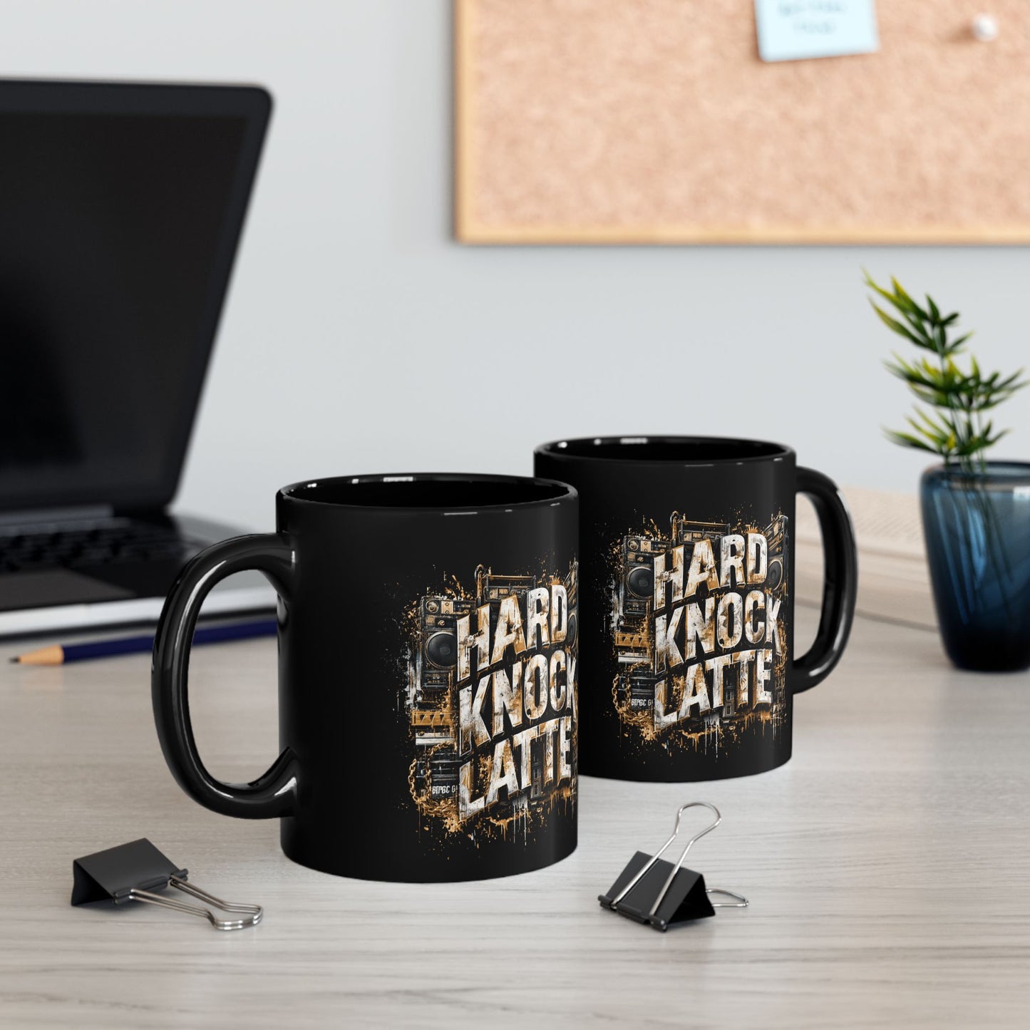 Hard Knock Latte Black Mug