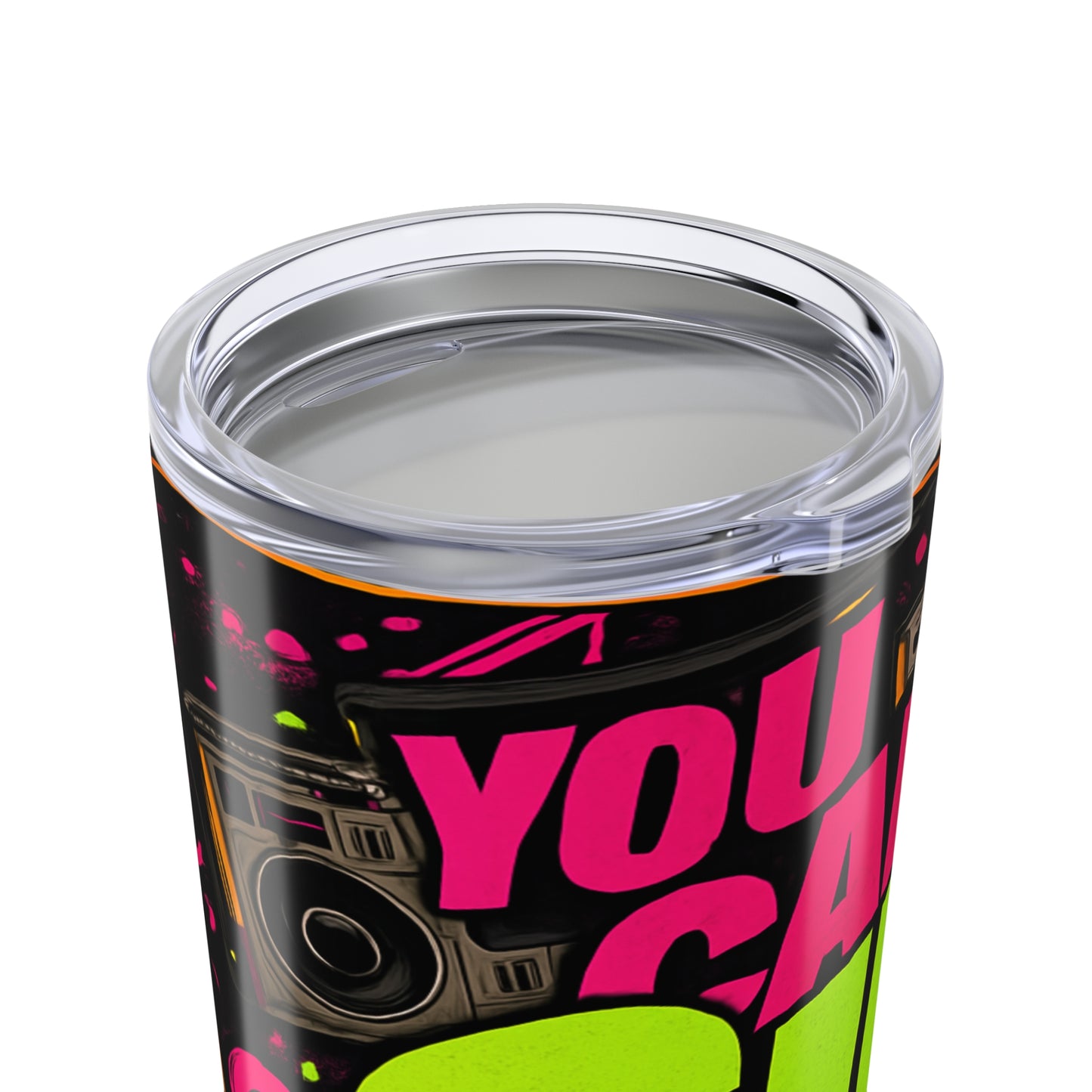 20oz Tumbler — "You Can Sip With This" Neon Graphic Travel Mug