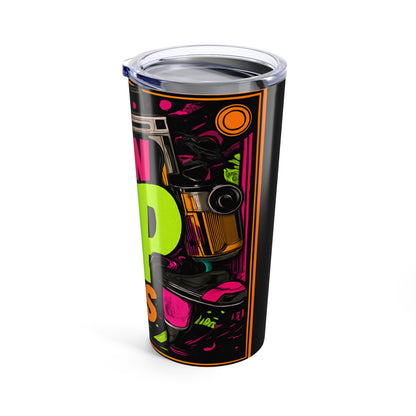 20oz Tumbler — "You Can Sip With This" Neon Graphic Travel Mug