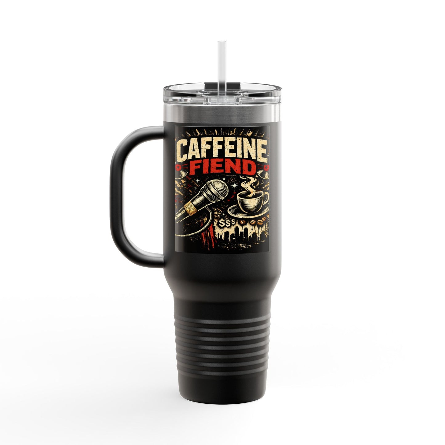 Caffeine Fiend 40oz Insulated Travel Mug