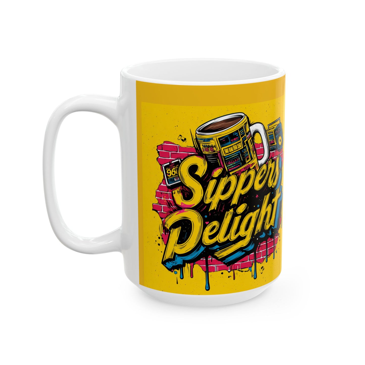 Sipper's Delight Mug-Smooth Sips, Classic Vibes