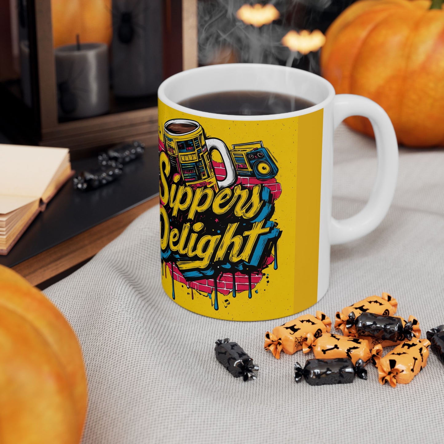 Sipper's Delight Mug-Smooth Sips, Classic Vibes