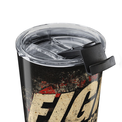 Coffee Lover's 20oz Tumbler - 'Fight the Hour' Insulated Drinkware, Travel Cup, Gift for Coffee Enthusiasts, Unique Home Barware