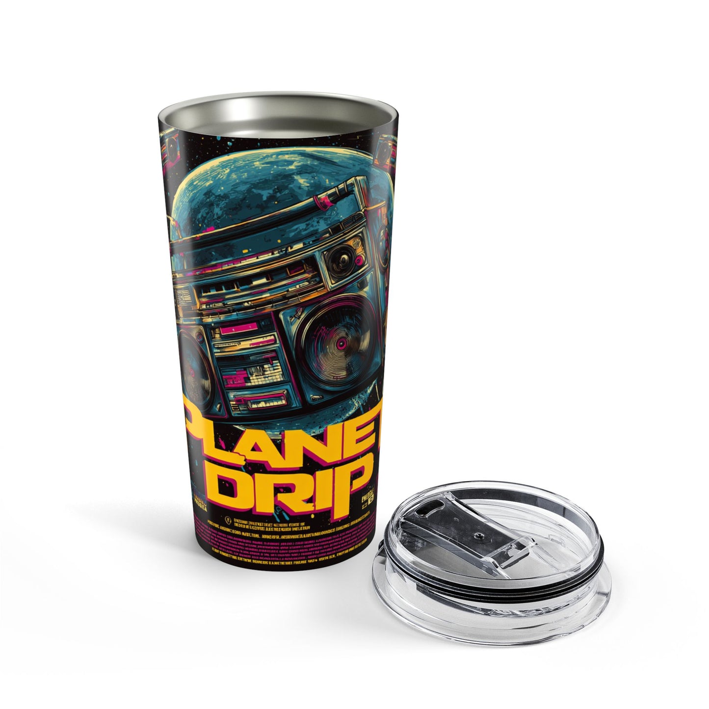 Planet Drip Tumbler 20oz - Retro Vibe Travel Mug, Eco-Friendly Drinkware, Gift for Music Lovers, Unique Beverage Container, [...]