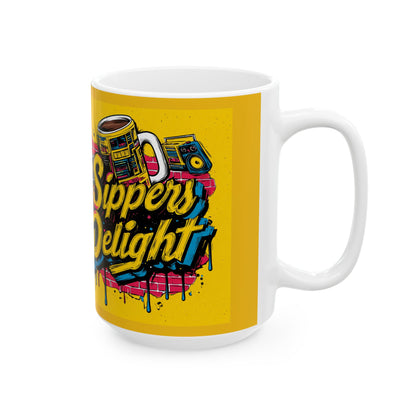 Sipper's Delight Mug-Smooth Sips, Classic Vibes
