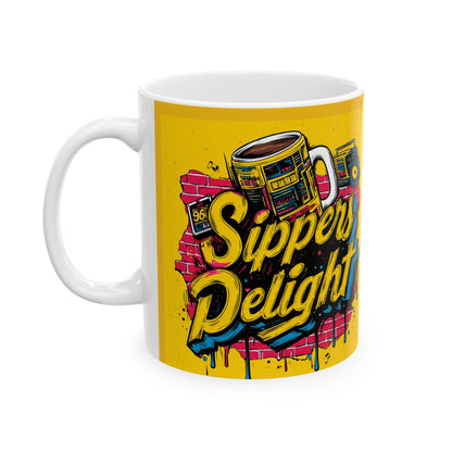 Sipper's Delight Mug-Smooth Sips, Classic Vibes