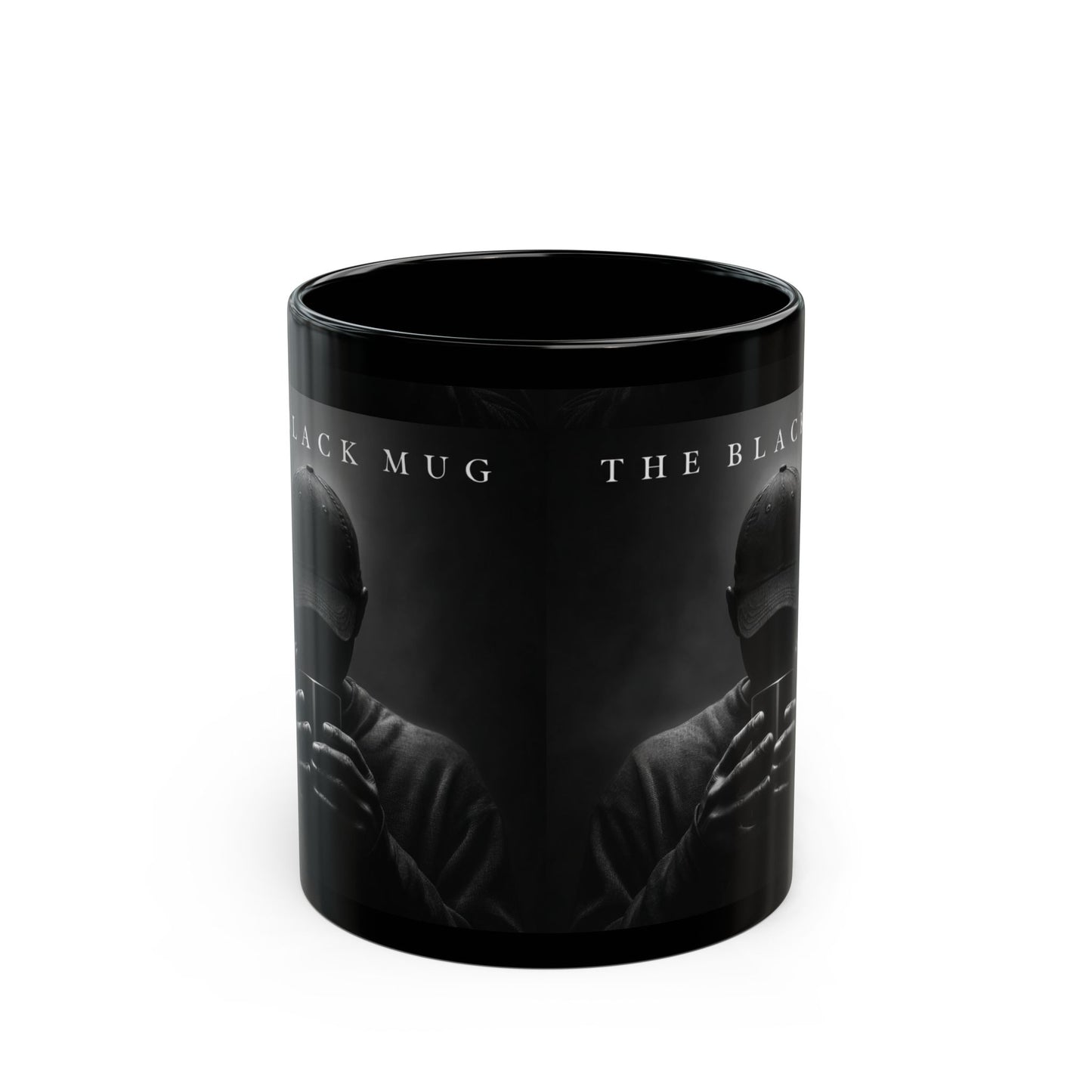 Sleek Black Coffee Mug with Striking Design