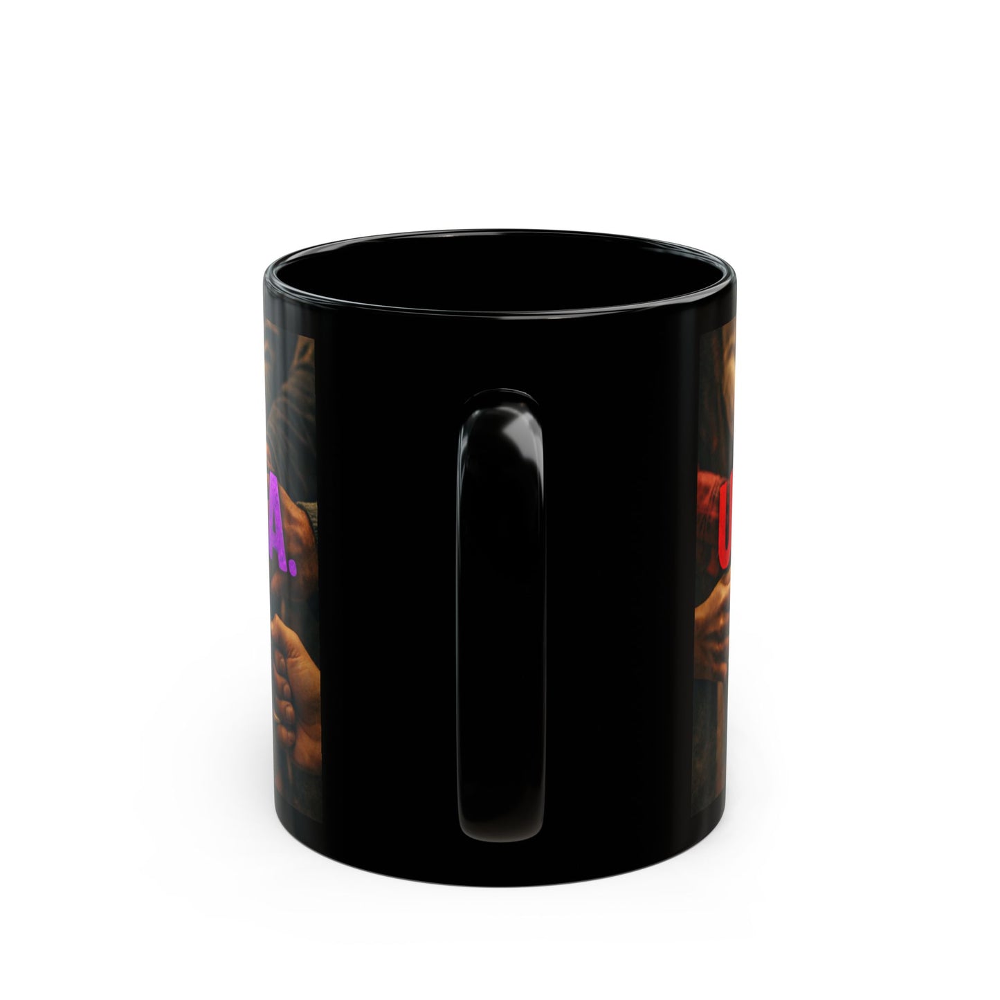 Unity Coffee Mug — U.N.I.T.E.A. Rainbow Inclusive 11oz/15oz Black Ceramic