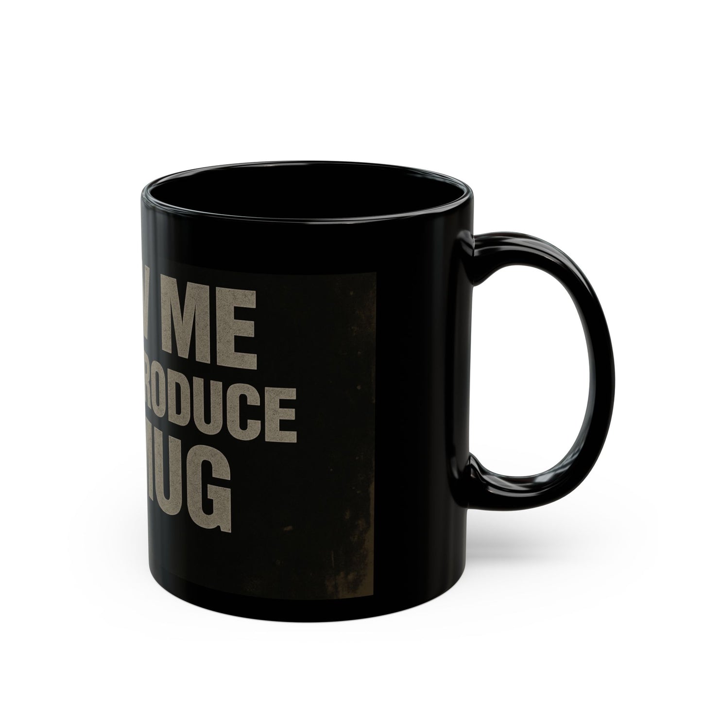 Funny Black Coffee Mug - "Allow Me to Re-Introduce My Mug" Vintage Phrase