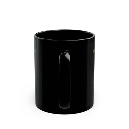 Sleek Black Coffee Mug with Striking Design