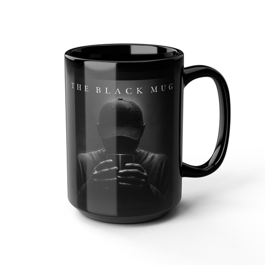 Mystic Vibes Black Mug – 15oz Coffee Cup with Urban Design