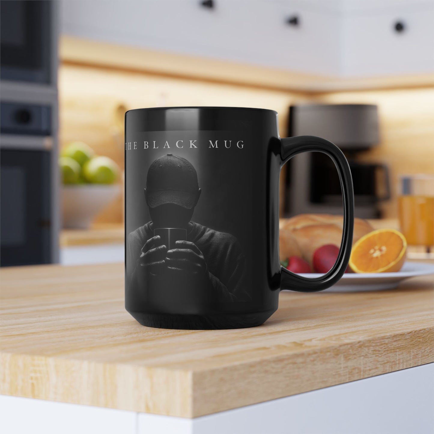 Mystic Vibes Black Mug – 15oz Coffee Cup with Urban Design