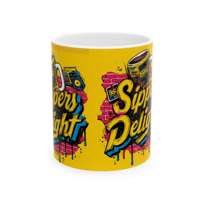 Sipper's Delight Mug-Smooth Sips, Classic Vibes