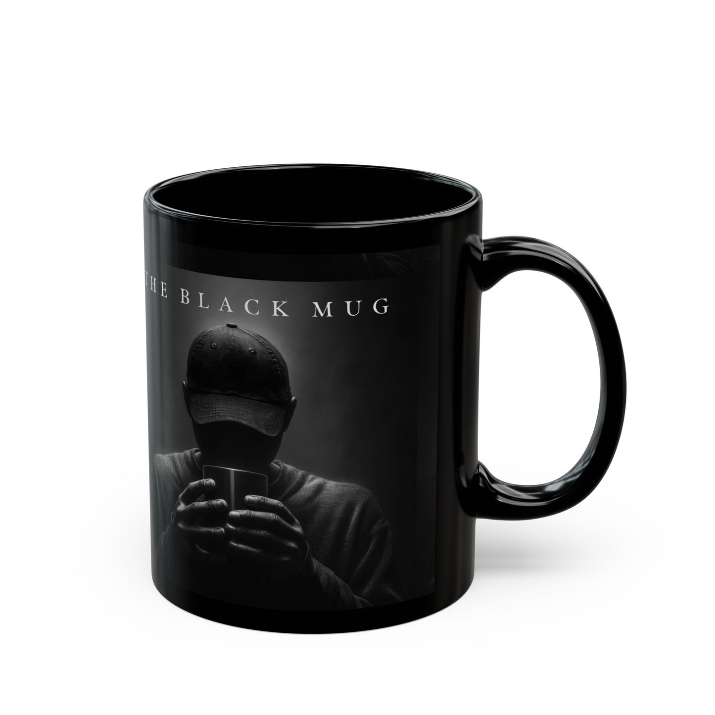 Sleek Black Coffee Mug with Striking Design