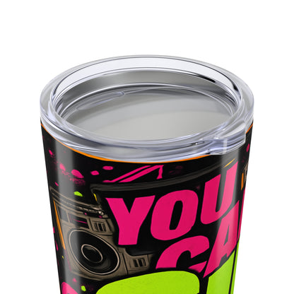 20oz Tumbler — "You Can Sip With This" Neon Graphic Travel Mug