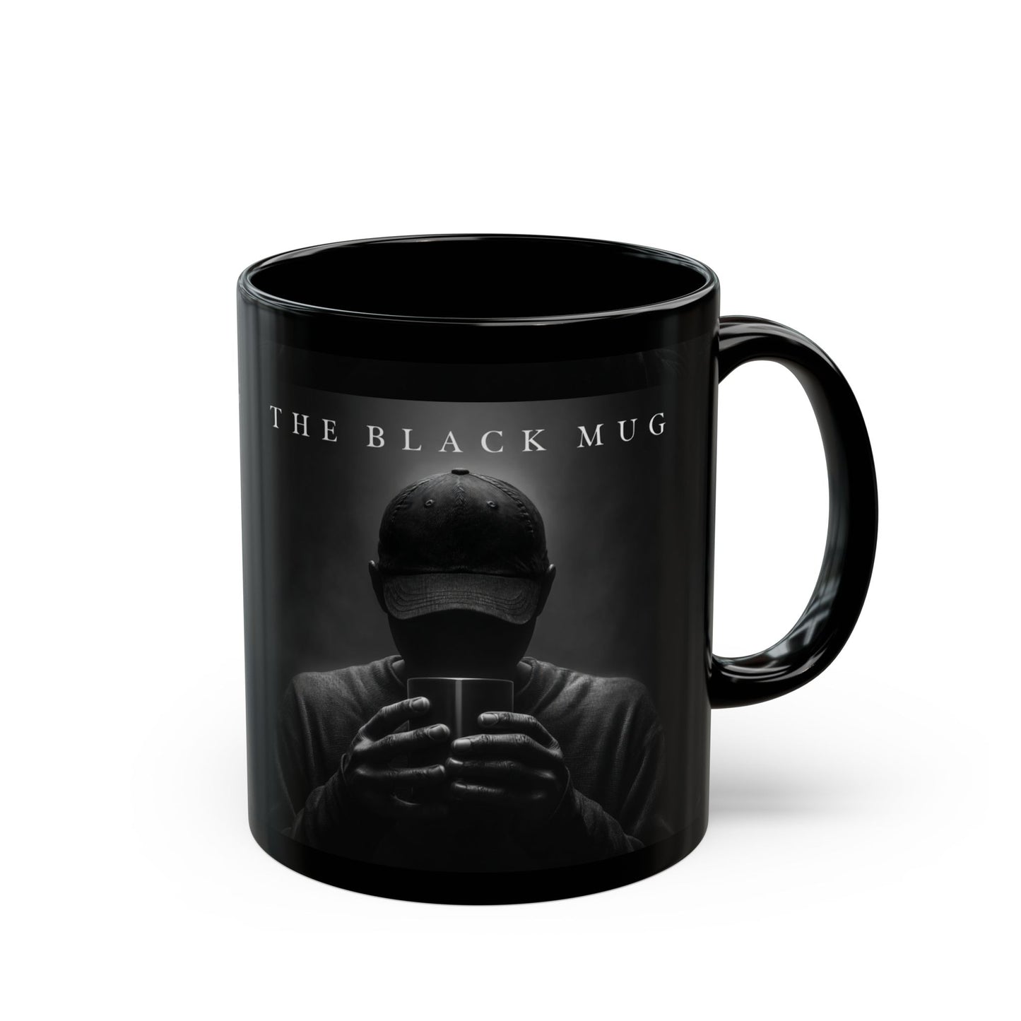 Sleek Black Coffee Mug with Striking Design