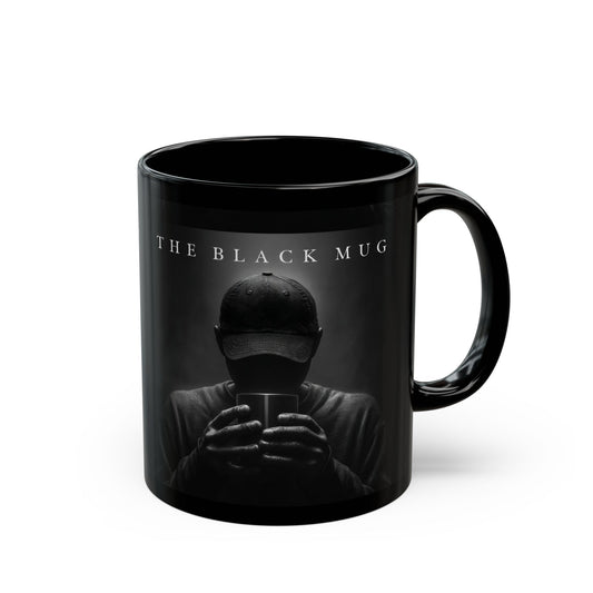 Sleek Black Coffee Mug with Striking Design